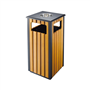 Papeleira de ao inox com Cinzeiro 300x240x620mm