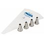Conjunto Saco Pasteleiro e 4 Bicos em Inox 12mm