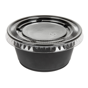 Copo em Plstico PP + Tampa PET para Molhos 100ml Preto 24x50 un