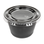 Copo em Plstico PP + Tampa PET para Molhos 120ml Preto 24x50 un