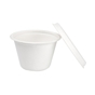 Copo Cana Acar para Molhos Branco 120ml 74x51x7mm + Tampa 16x50un