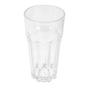 Copo em Policarbonato Transparente Facetado Empilhvel 373ml 76x130mm 72 un