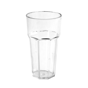 Copo em Policarbonato Transparente Facetado Empilhvel 600ml 88x160mm 12 un