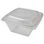 Tampa Plstico RPET Alta para Saladeira Clear 750ml 160x160x20mm 400 un