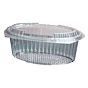 Saladeira Plstico Oval 1000g 215x137x85mm PP Tampa Garfo Caixa 300