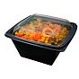 Saladeira Plstico Clear 375ml 140x140x60mm RPET preto 400 un