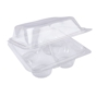 Embalagem de Pl�stico PET/RPET Transparente para Muffins 188x188x90mm 240 un