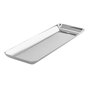 Mini Bandeja  Degustao Metalizado Prateado 190x65x12mm 10x50 un