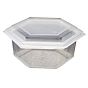 Contentor para Micro-ondas Hexagonal M5100 Translcido 500g 160x151x76mm 600 un