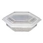 Contentor para Micro-ondas Hexagonal M5000 Translcido 250g 160x151x47mm 600 un