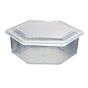 Contentor para Micro-ondas Hexagonal M5600 Translcido 1250g 215x190x72mm 300 un