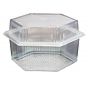 Contentor para Micro-ondas Hexagonal M5800 Translcido 2000g 215x190x72mm 300 un