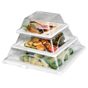 Tampa Plstico PET para Prato Quadrado em Cana de Acar 270x270x50mm 3x50 un