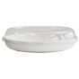 Tampa Plstico PET para Tigela Oval em Cana de Acar 0443432 4x50un