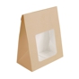 Caixa em Nano-Micro triangular com janela para fatia de bolo 130+70x160mm 4x50 un