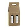 Caixa em Carto para 2 Garrafas Kraft Ondulado 180x90x340mm 30 un
