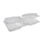 Embalagem de Pl�stico PET/RPET Transparente  243x140x50mm 2 compartimentos Patipack 200 un