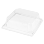 Tampa em Plstico PET para Barqueta de Carto Kraft Laminado 0472220 - 110x110x37mm 20x50 un
