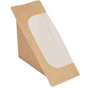 Caixa Nano-Micro com Janela com Adesivo Triangular para Sandes Dupla 124x124x75mm 10x50 un