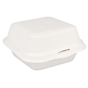 Contentor em Cana de Acar Branco Hamburguer 152x150x84mm 12x50un