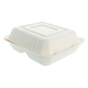 Contentor em Cana de Acar Branco 3 cavidades 200x200x75mm 4x50un