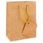 Saco Papel Kraft Boutique com Asa Cordo 114+64x146mm 10un