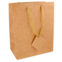 Saco Papel Kraft Boutique com Asa Cordo 180+100x227mm 10un