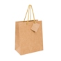 Saco Papel Kraft Boutique com Asa Cordo 190+100x270mm 100un