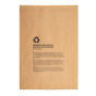 Saco de papel Kraft Compostvel para Lixo 8L 260+140x350mm 500 un