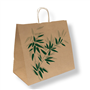Sac en papier brun Feel Green avec une aile tordue 360+210x335mm 250 unit�