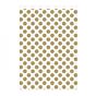 Saqueta Papel Celulose Branca Verjurada Topos Douradas 260+90x380mm 250 un