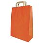 Saco Papel Laranja com Asa Plana 220x100x290mm 500un