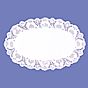 Naperon em Papel Branco Oval Rendado 450x290mm 100un
