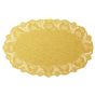 Naperon em Papel Dourado Oval Rendado 370x240mm 250un