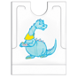 Babete com Bolsa em Plstico CPE Branco Dinossauro 270x340+50mm 500 un