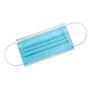 Mscara facial cirurgica com elstico e dobras Azul 50 un