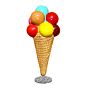 Cone com 10 bolas (AxD) 2150x850mm
