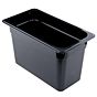 Cuba Policarbonato Gn 1/4 Preto para Utiliza��o A Frio 3,7L 6un