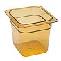 Cuba Policarbonato Gn 1/6 Ambar para Utiliza��o A Quente 2,2L 6un