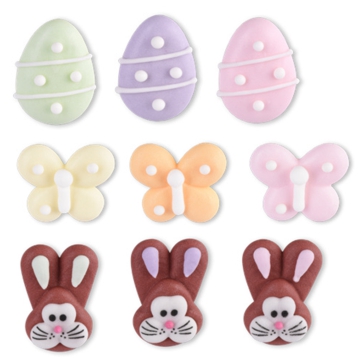 Bonecos de A��car - Sortido de P�scoa ~30mm 9 modelos 72 un