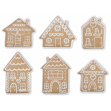 Casas de Natal em A��car 44/60mm 6 Modelos 18 un