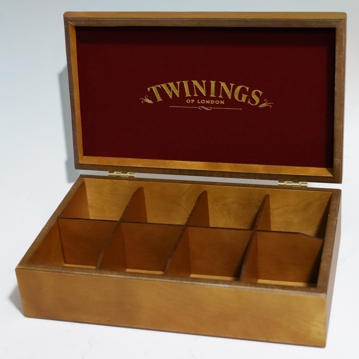 Caixa de Madeira Ch� Twinings 8 compartimentos