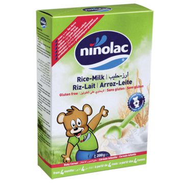 C�r�ales de riz et de vanille Ninolac 200g