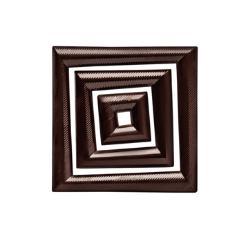 Decoraes de Chocolate Barbara Decor - Squares Dark Set 64,44,23mm 180 un
