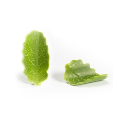 Decoraes de Chocolate Dobla - Curvy leaf green large 108 un