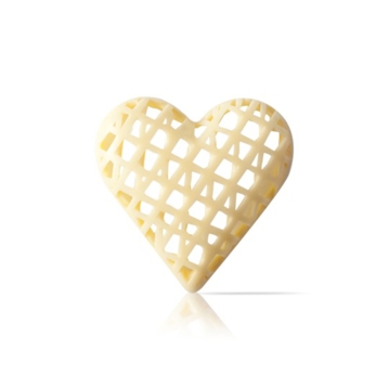 Decoraes de Chocolate Dobla - Heart white 32 un