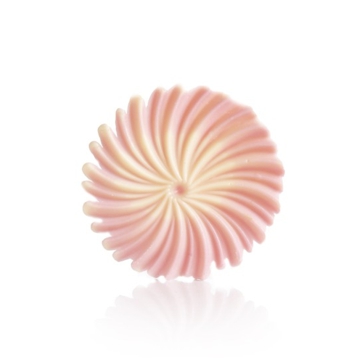 Decoraes de Chocolate Dobla - Rosette pink/white 30 un