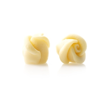 Decoraes de Chocolate Dobla - Chocolate rose mini white velvet 45 un