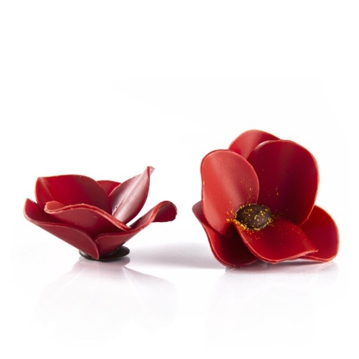 Decoraes de Chocolate Dobla - Poppy flower 24 un