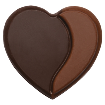 Decoraes de Chocolate Barbara Decor - Heart Duo 34mm 240 un